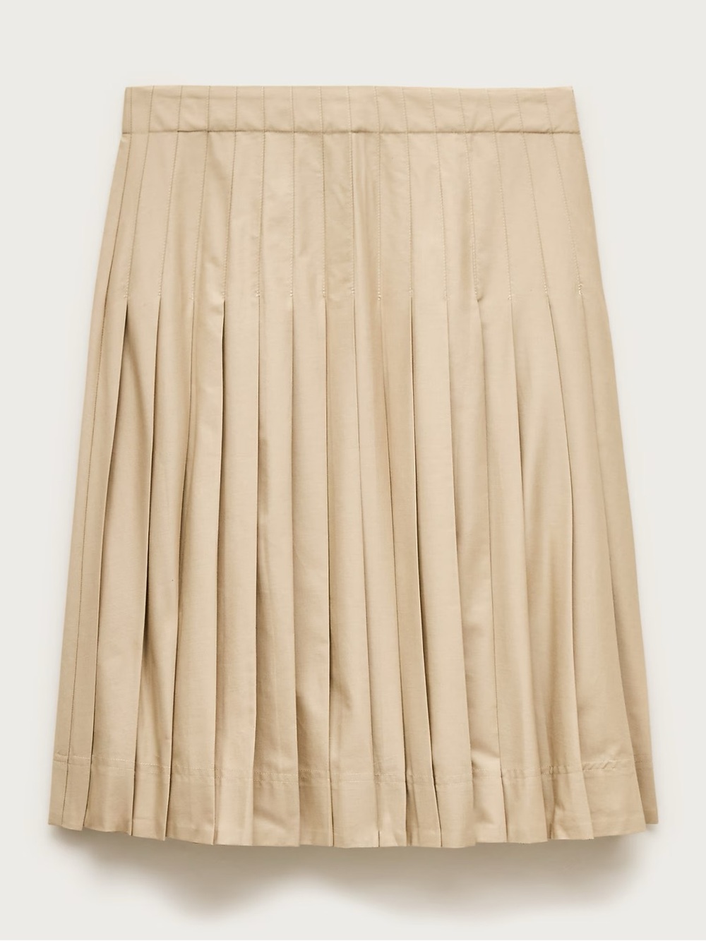 J. Crew Khaki Pleated A-Line Skirt - Picture 5 of 5